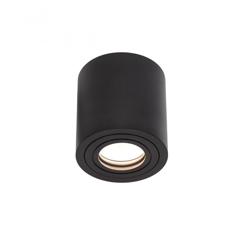 Projecteur LED rond noir CHLOE GU10 IP65 pour usage intérieur, boîtier en aluminium, 250V, 17000 lumens, montage en surface