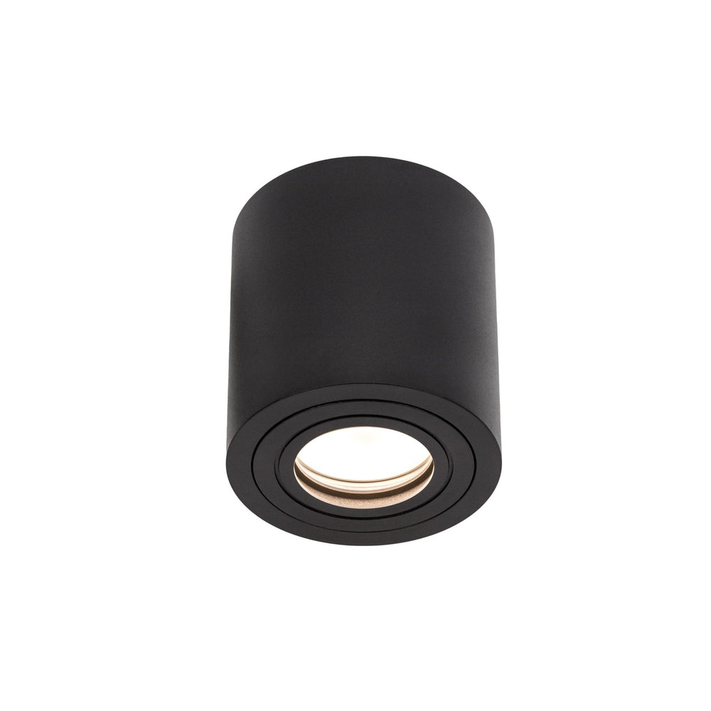 Projecteur LED rond noir CHLOE GU10 IP65 pour usage intérieur, boîtier en aluminium, 250V, 17000 lumens, montage en surface