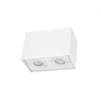Spot GU10 réglable Spectrum rectangulaire blanc, IP20 intérieur, boîtier en aluminium, 250V, durée de vie de 17000h