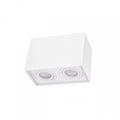 Spot GU10 réglable Spectrum rectangulaire blanc, IP20 intérieur, boîtier en aluminium, 250V, durée de vie de 17000h