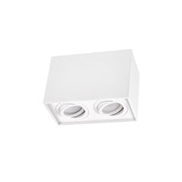 Spot GU10 réglable Spectrum rectangulaire blanc, IP20 intérieur, boîtier en aluminium, 250V, durée de vie de 17000h