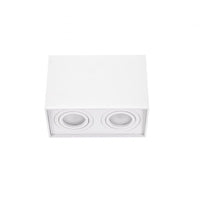 Spot GU10 réglable Spectrum rectangulaire blanc, IP20 intérieur, boîtier en aluminium, 250V, durée de vie de 17000h
