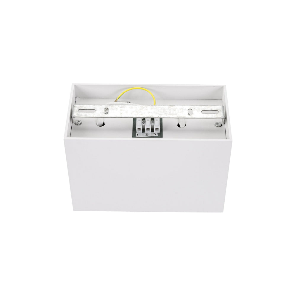 Spot GU10 réglable Spectrum rectangulaire blanc, IP20 intérieur, boîtier en aluminium, 250V, durée de vie de 17000h