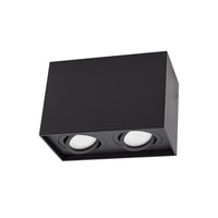 Spectrum Chloe Duo 2xGU10 IP20 spot noir réglable, boîtier en aluminium, 250V, utilisation intérieure