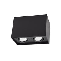 Spectrum CHLOE DUO 2xGU10 Opbouw LED Spot, Verstelbaar Zwart Aluminium, IP20 Binnen Plafondarmatuur