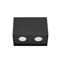 Spectrum Chloe Duo 2xGU10 IP20 spot noir réglable, boîtier en aluminium, 250V, utilisation intérieure