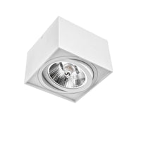 Spot LED carré Spectrum CHLOE AR111 GU10, IP20, blanc, boîtier en aluminium, 250V, usage intérieur, longue durée de vie