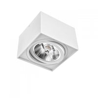 Spot LED carré Spectrum CHLOE AR111 GU10, IP20, blanc, boîtier en aluminium, 250V, usage intérieur, longue durée de vie