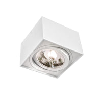 Spot LED carré Spectrum CHLOE AR111 GU10, IP20, blanc, boîtier en aluminium, 250V, usage intérieur, longue durée de vie