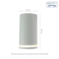 Chloe ring natynkowa GU10 led spot, 230V wit, IP20, voor interieur, Spectrum, aluminium behuizing, oppervlakte montage