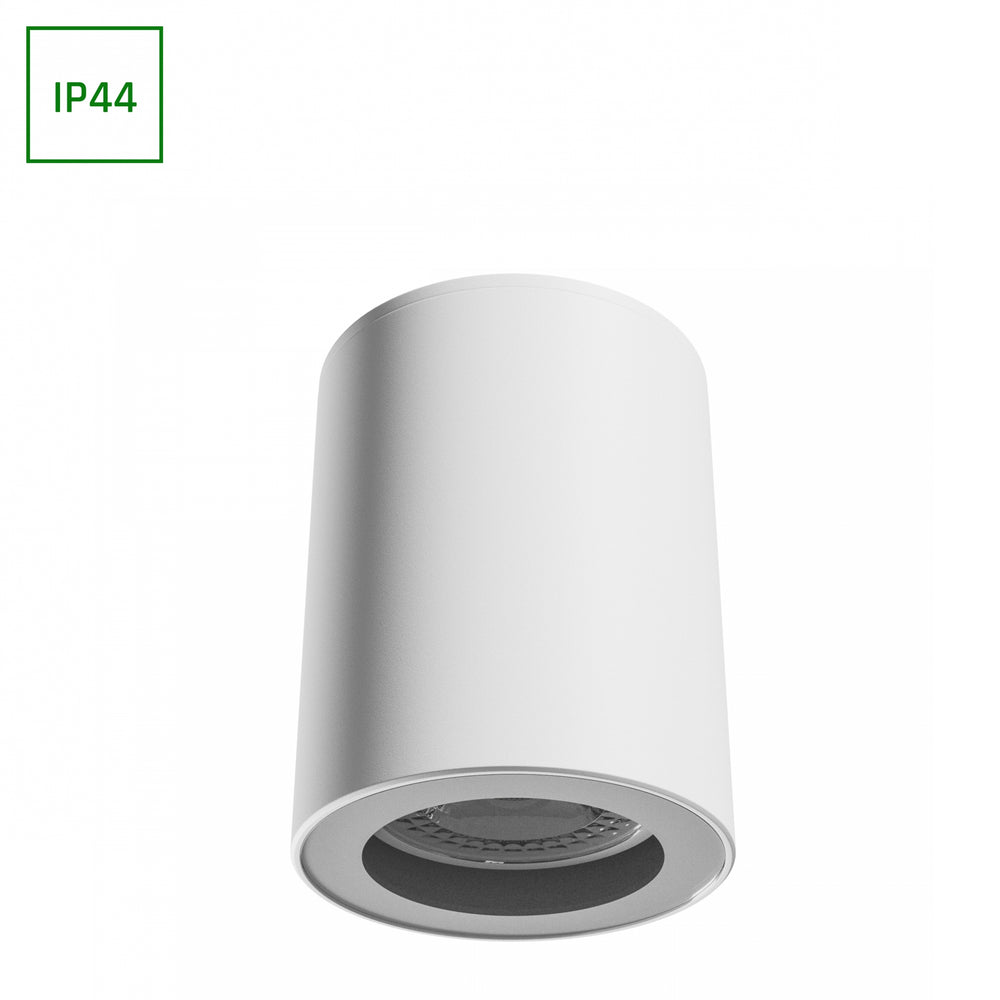 Spectrum CHLOE GU10 LED spot plafond blanc rond 70x90mm IP44 étanche et économe en énergie pour une utilisation intérieure