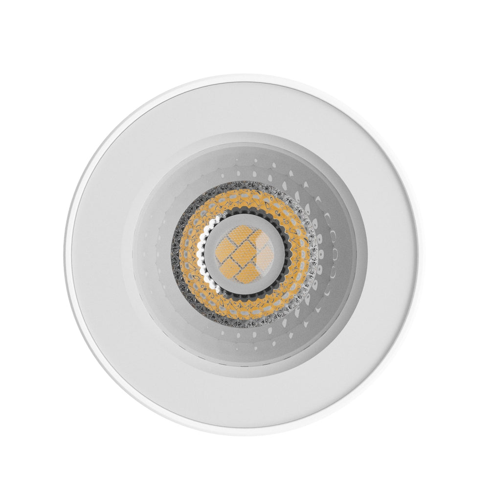 Spectrum CHLOE GU10 LED spot plafond blanc rond 70x90mm IP44 étanche et économe en énergie pour une utilisation intérieure