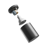 Spectrum CHLOE GU10 250V IP44 downlight LED noir, 70x90mm, boîtier en alu, étanche, usage intérieur, installation simple