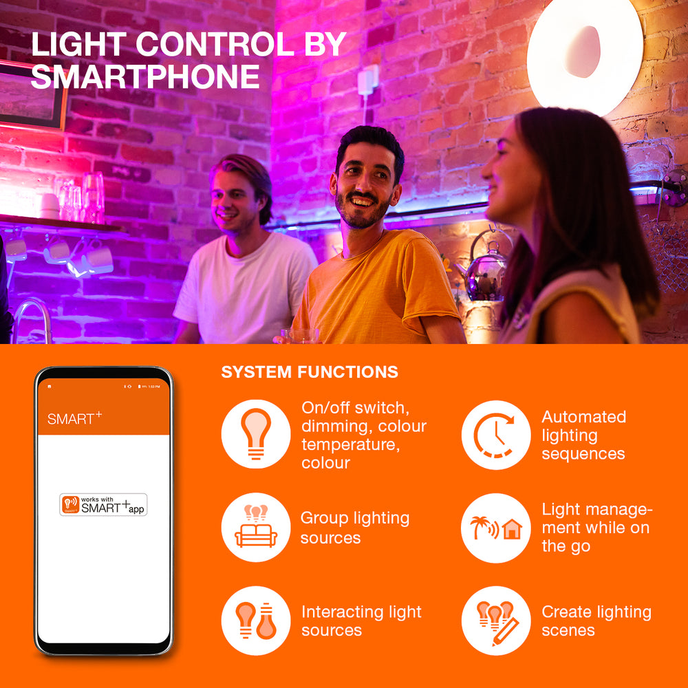 Smart+ WiFi GU10 Spot LED 5W 350 lumens 45D 2700K-6500K blanc dimmable remplace 40W