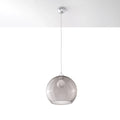 Lampe suspendue BALL Sollux Lighting, Finition Graphite, Compatible LED, 220-240V, IP20, Aluminium et Acier