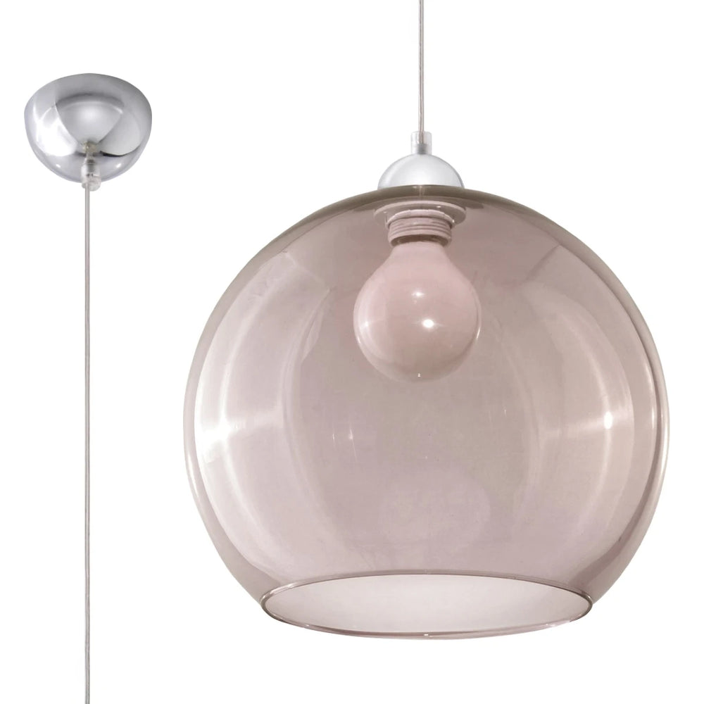 Lampe suspendue BALL Sollux Lighting, Finition Graphite, Compatible LED, 220-240V, IP20, Aluminium et Acier