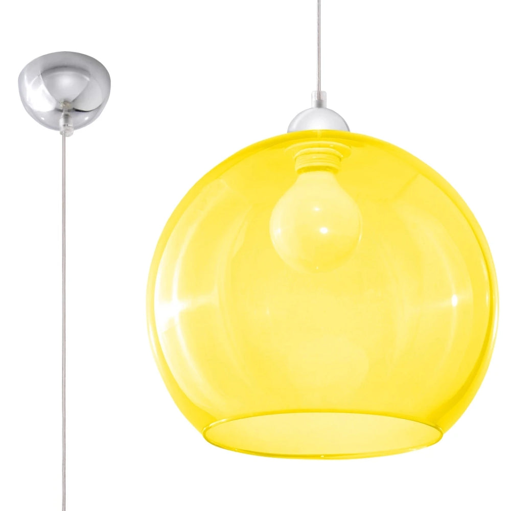 Suspension BALL Sollux Lighting, compatible LED, IP20, 220-240V, finition Laiton Doré Mat, CE RoHS