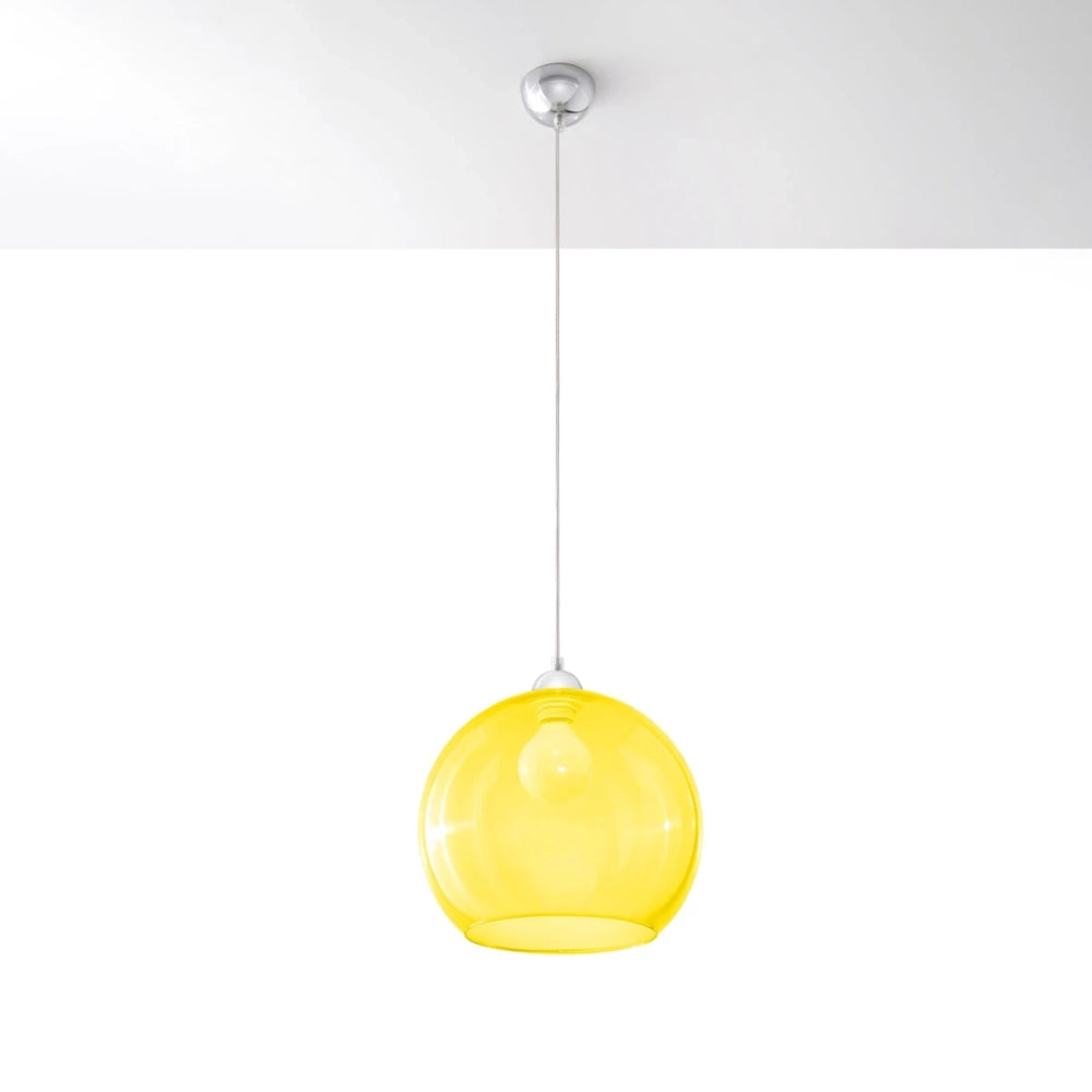 Suspension BALL Sollux Lighting, compatible LED, IP20, 220-240V, finition Laiton Doré Mat, CE RoHS
