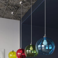 Sollux Lighting BALL lampe suspendue, abat-jour transparent, 220-240V, IP20, CE RoHS, finition Aluminium Laiton