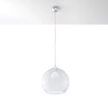 Sollux Lighting BALL lampe suspendue, abat-jour transparent, 220-240V, IP20, CE RoHS, finition Aluminium Laiton