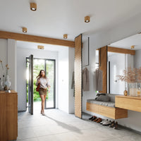 Sollux Lighting BASIC 1 plafondspot in natuurlijk hout, LED GU10, IP20, 220-240V, 50W max, CE RoHS