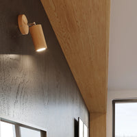 Spot plafonnier LED Sollux Lighting BERG 6, bois naturel, IP20, 220-240V, max 50W, CE RoHS