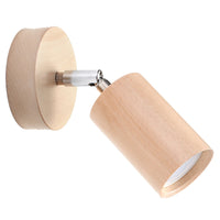 Applique murale Sollux Lighting BERG bois naturel, prête pour LED, IP20, 220-240V, finition Aluminium Or Mat