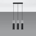 Suspension LED Sollux Lighting BORGIO 3L, béton Noir Gris, 3 x GU10, IP20, 230V, CE
