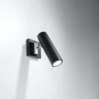 Applique murale LED Sollux Lighting DIREZIONE Noir, Aluminium, IP20, 220-240V, 50W max, CRI 80, CE RoHS