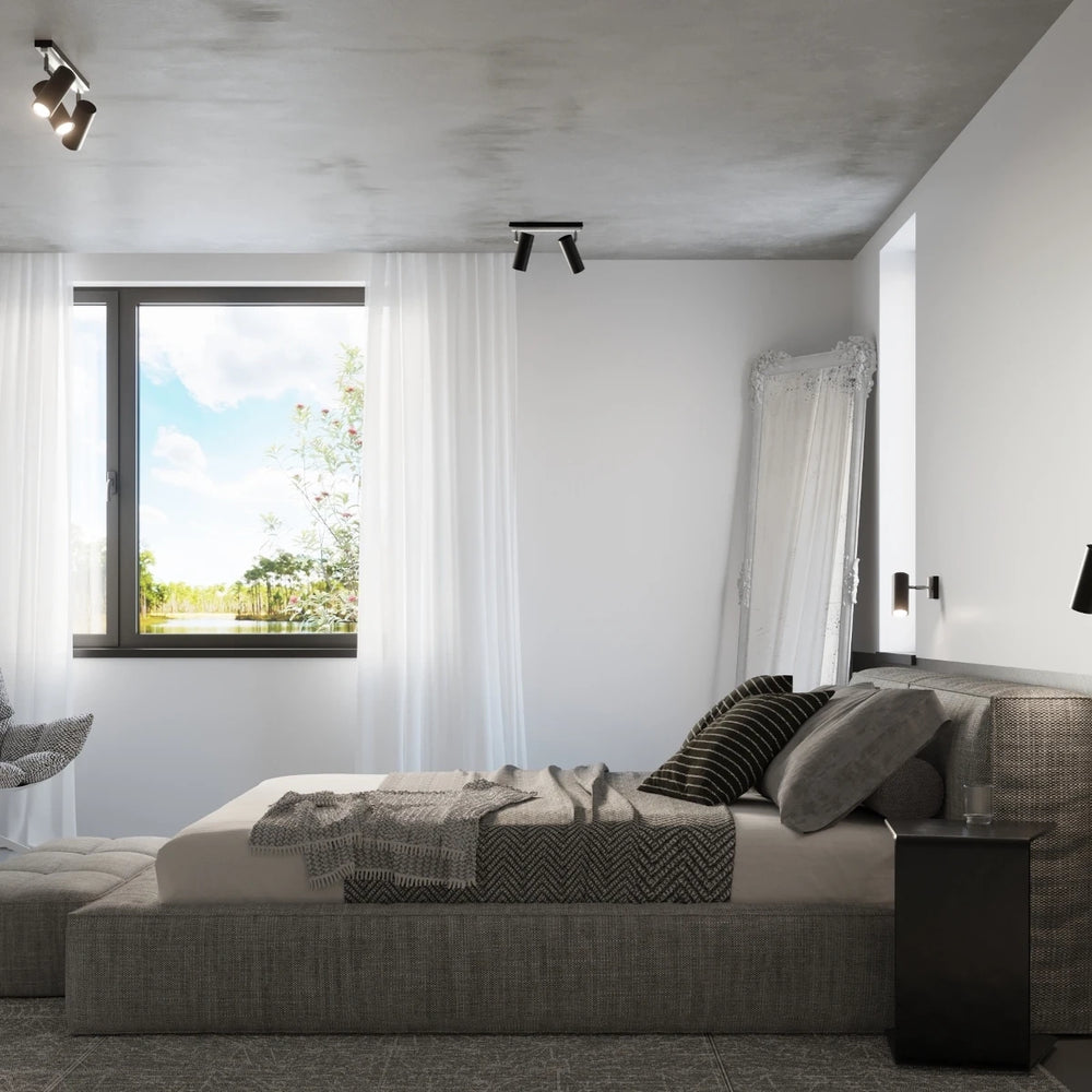 Applique murale LED Sollux Lighting DIREZIONE Noir, Aluminium, IP20, 220-240V, 50W max, CRI 80, CE RoHS