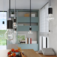 Sollux Lighting Edison hanglamp Zwart, LED compatibel, aluminium mat goud messing afwerking, 220-240V, IP20, CE RoHS