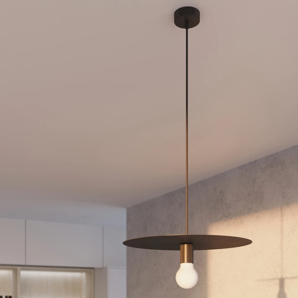 Lampe suspendue Sollux Lighting FLAVIO, Noir, aluminium, IP20, 220-240V, max 50W LED, certifiée CE RoHS