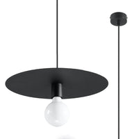Lampe suspendue Sollux Lighting FLAVIO, Noir, aluminium, IP20, 220-240V, max 50W LED, certifiée CE RoHS