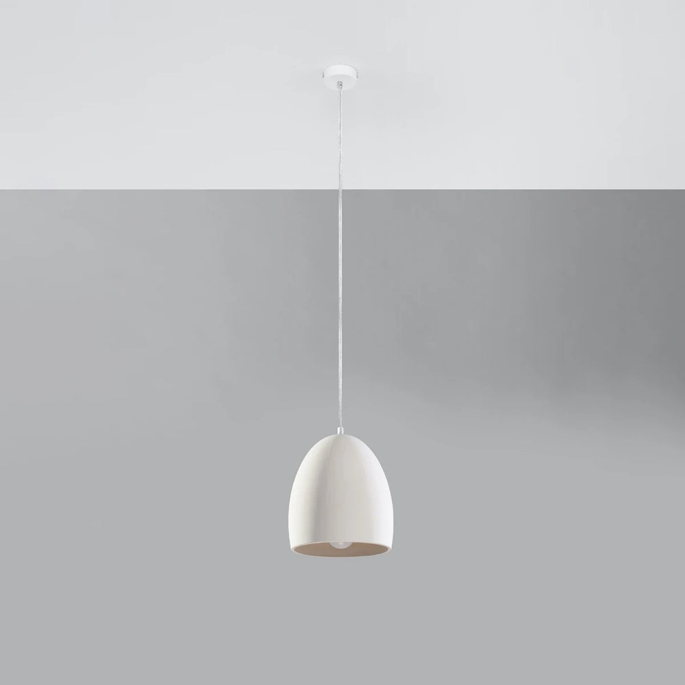 Suspension en céramique Sollux Lighting Flawiusz, compatible LED, IP20, 220-240V, 50W max, finition Or Mat
