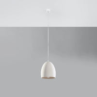 Suspension en céramique Sollux Lighting Flawiusz, compatible LED, IP20, 220-240V, 50W max, finition Or Mat