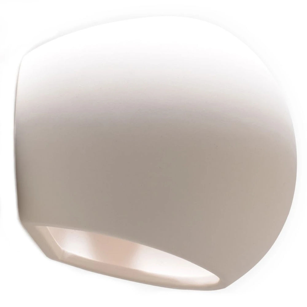 Applique murale en céramique Sollux Lighting GLOBE, douille E27, Finition blanche, IP20, 220-230V, 145x180x110mm