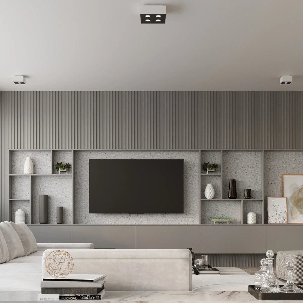 Spot plafonnier LED Sollux Lighting MONO 1 Blanc, IP20, Aluminium, 50W max, 220-240V, CRI 80, CE RoHS