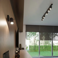 Spot encastré LED plafond Sollux Lighting Black RING, 4 x culots GU10, IP20, aluminium, CE RoHS