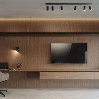 Spot encastré LED plafond Sollux Lighting Black RING, 4 x culots GU10, IP20, aluminium, CE RoHS