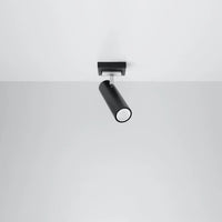 Spot encastré de plafond LED Sollux Lighting Noir Argent, 1x GU10, 220-240V, IP20, Aluminium, CE RoHS