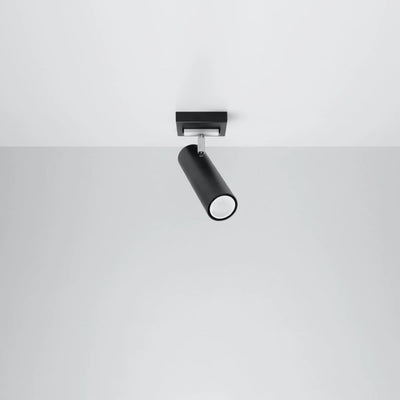 Sollux Lighting LED plafondspot Zwart Zilver, 1x GU10, 220-240V, IP20, Aluminium, CE RoHS