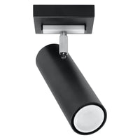 Spot encastré de plafond LED Sollux Lighting Noir Argent, 1x GU10, 220-240V, IP20, Aluminium, CE RoHS