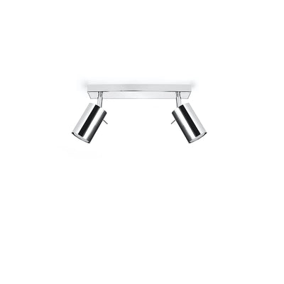 Sollux Lighting LED plafondspot chroomring, 2x GU10, IP20, aluminium, CE RoHS
