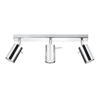 Spot encastré LED de plafond Sollux Lighting anneau chromé, 3x GU10, 220-240V, IP20, aluminium, CE RoHS