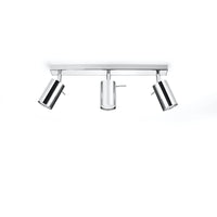 Sollux Lighting LED plafondspot chroom ring, 3x GU10, 220-240V, IP20, aluminium, CE RoHS