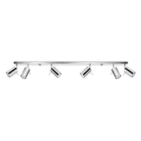 Spot encastré LED de plafond Sollux Lighting anneau chrome, 6x douilles GU10, IP20, aluminium, CE RoHS