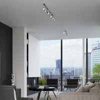 Spot encastré LED de plafond Sollux Lighting anneau chrome, 6x douilles GU10, IP20, aluminium, CE RoHS