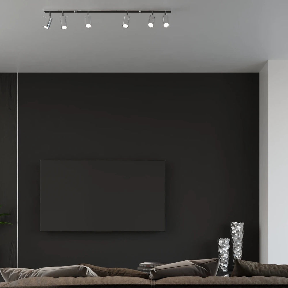 Spot encastré LED de plafond Sollux Lighting anneau chrome, 6x douilles GU10, IP20, aluminium, CE RoHS