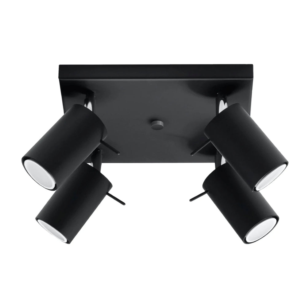 Spot encastré plafonnier LED Sollux Lighting RING 4xGU10, IP20, 220-240V, Aluminium Or Mat, CE RoHS