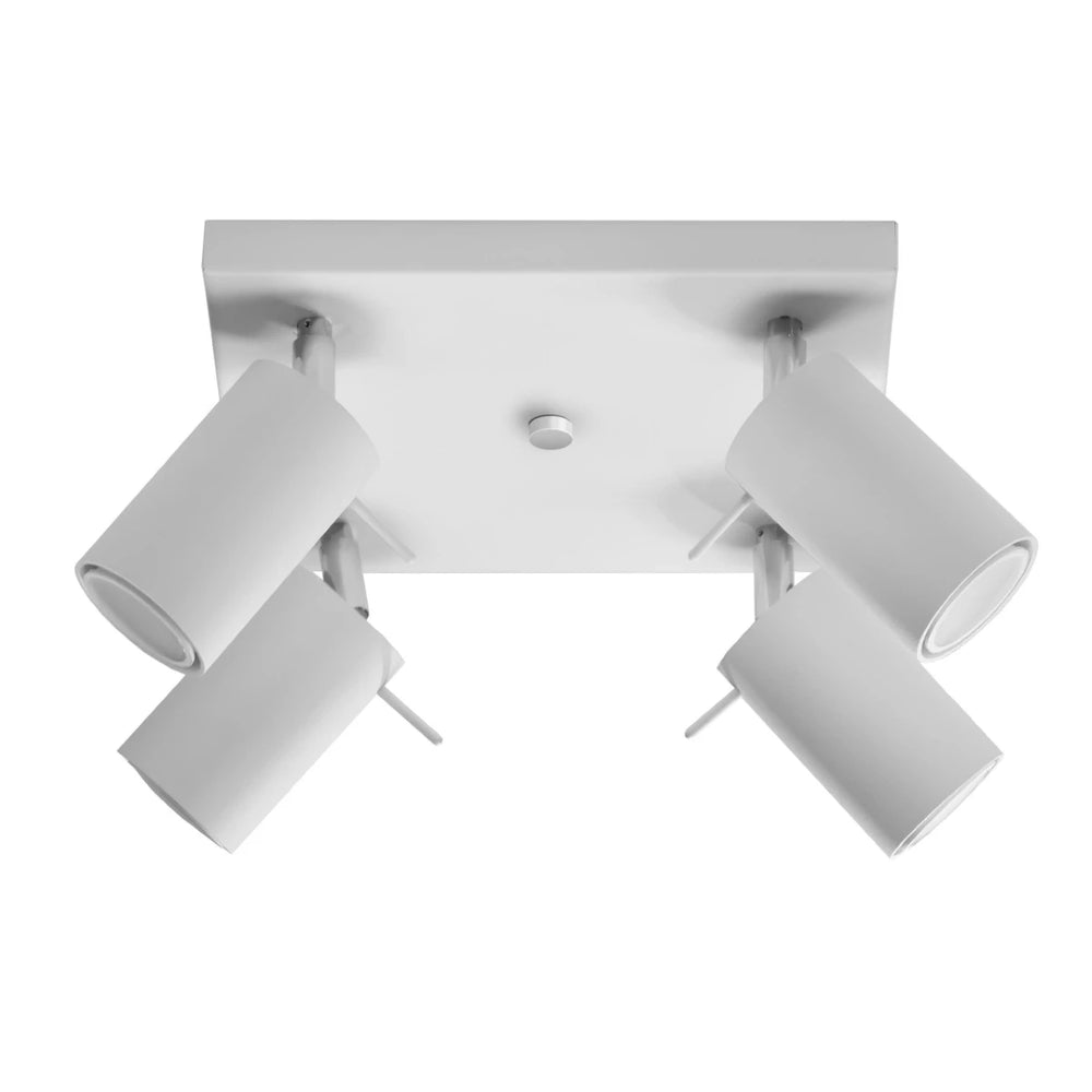 Spot encastré LED de plafond Sollux Lighting RING, 4xGU10, IP20, 220-240V, aluminium doré mat, CE RoHS